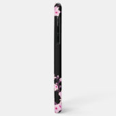 Coques Case-Mate iPhone Jolie florale Fleur de cerise Monogramme (Dos/Gauche)