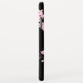 Coques Case-Mate iPhone Jolie florale Fleur de cerise Monogramme (Dos/Droite)