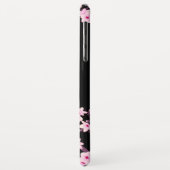 Coques Case-Mate iPhone Jolie florale Fleur de cerise Monogramme (Dos/Gauche)