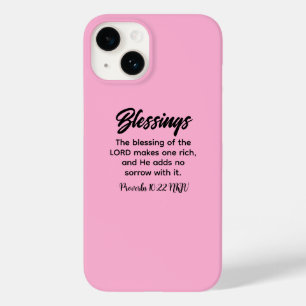 Coque Pour iPhone 14 Jolie foi chrétienne rose Bénédiction Bible Verse