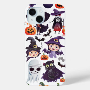 Coque Pour iPhone 15 Jolie Halloween sorcières Éffrayantes Fantômes cha
