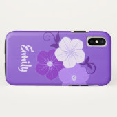 Coques Case-Mate iPhone Jolie illustration florale (Dos (Horizontal))