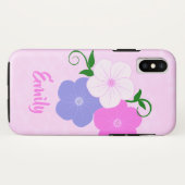 Coques Case-Mate iPhone Jolie illustration florale (Dos (Horizontal))
