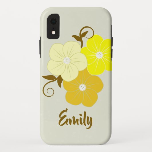 Coques Case-Mate iPhone Jolie illustration florale (Dos)