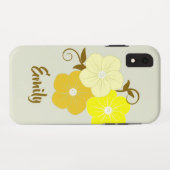 Coques Case-Mate iPhone Jolie illustration florale (Dos (Horizontal))