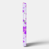 Coques Case-Mate iPhone Jolie impression florale violet et rose sur Lavend (Verso / Gauche)