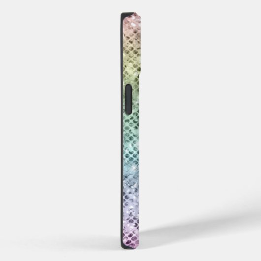 Coques Case-Mate iPhone Jolie Iridescente Argent Faux Parties scintillant  (Verso / Droite)