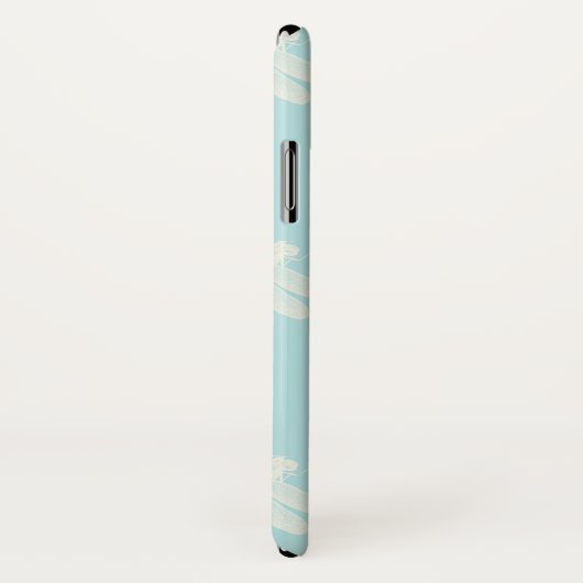 Coques Case-Mate iPhone Jolie libellule Crème Bleue (Dos/Droite)