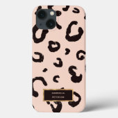 Coques Case-Mate iPhone Jolie mode rose Leopard & Gold Frame (Verso)