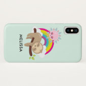 Coques Case-Mate iPhone Jolie parcelle en parfum avec soleil et arc en cie (Dos (Horizontal))