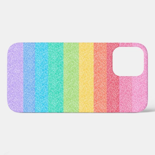 Coques Case-Mate iPhone Jolie Parties scintillant Arc-en-ciel rayures Moti (Verso (horizontal))