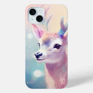 COQUE iPhone 15 MINI JOLIE PASTEL HIVER VACANCES DEER