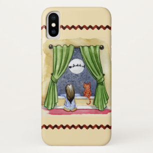 Case-Mate iPhone Case Jolie réveillon de Noël Enfant & Chat Kitty Aquare