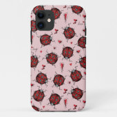 Coques Case-Mate iPhone Jolie rose Ladybug Hearts Love Bug Illustration (Dos)