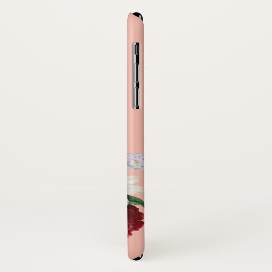 Coques Case-Mate iPhone Jolie rose Roses Fille Floral Nom initial (Dos/Gauche)