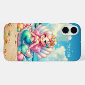 Coques Case-Mate iPhone Jolie sirène ajouter un nom (Verso (horizontal))
