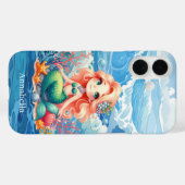 Coques Case-Mate iPhone Jolie sirène ajouter un nom (Verso (horizontal))