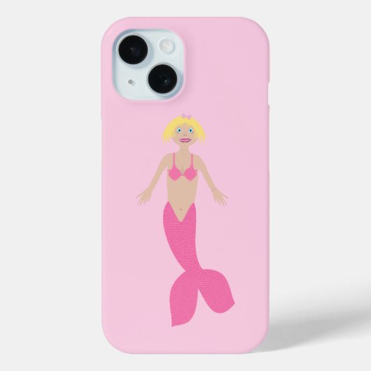 Coques Case-Mate iPhone Jolie sirène d'Imaginaire rose (Verso)