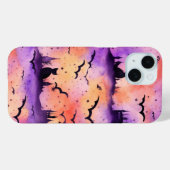 Coques Case-Mate iPhone Jolie sorcière de chat Halloween sur la saison d'a (Verso (horizontal))