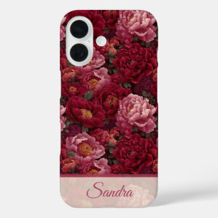 Coques iPhone 16 Jolie Surprise Anniversaire Pivoine Personnalisée