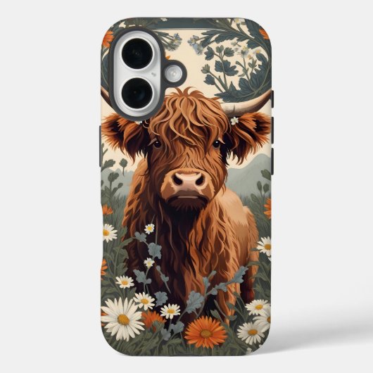 Coques Case-Mate iPhone Jolie vache Vintage Highland (Verso)