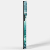 Coques Case-Mate iPhone Jolie vague bleue avec étincelles (Verso / Droite)