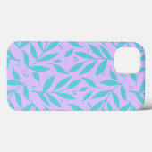 Coques Case-Mate iPhone Jolies branches - turquoise et violet ado (Verso (horizontal))