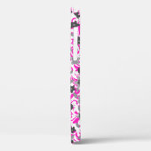 Coques Case-Mate iPhone Jolies fleurs abstraites roses grises blanches (Verso / Gauche)