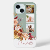 Coques Case-Mate iPhone Jolies fleurs d'aquarelle Pastel, 3-Photos avec no (Verso)