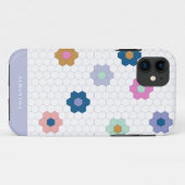 Coques Case-Mate iPhone Jolies fleurs Hexagones géométriques à Lilac (Dos (Horizontal))