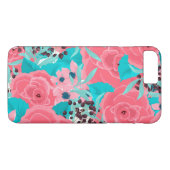 Coques Case-Mate iPhone Jolies Fleurs Roses (Dos (Horizontal))
