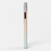 Coques Case-Mate iPhone Jolies Parties scintillant Ombré Faux Argent (Dos/Droite)