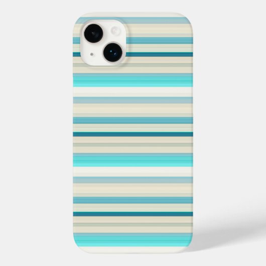 Coques Case-Mate iPhone Jolies rayures aqua blanc (Verso)