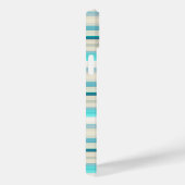 Coques Case-Mate iPhone Jolies rayures aqua blanc (Verso / Droite)