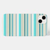 Coques Case-Mate iPhone Jolies rayures aqua blanc (Verso (horizontal))