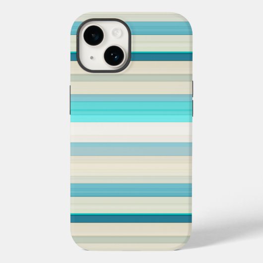 Coques Case-Mate iPhone Jolies rayures aqua blanc (Verso)