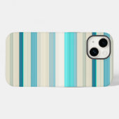 Coques Case-Mate iPhone Jolies rayures aqua blanc (Verso (horizontal))
