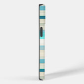 Coques Case-Mate iPhone Jolies rayures aqua blanc (Verso / Droite)