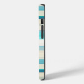 Coques Case-Mate iPhone Jolies rayures aqua blanc (Verso / Gauche)