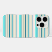 Coques Case-Mate iPhone Jolies rayures aqua blanc (Verso (horizontal))