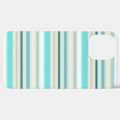 Coques Case-Mate iPhone Jolies rayures aqua blanc (Verso / Droite)