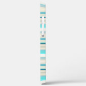 Coques Case-Mate iPhone Jolies rayures aqua blanc (Verso / Gauche)