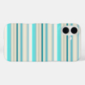 Coques Case-Mate iPhone Jolies rayures aqua blanc (Verso (horizontal))