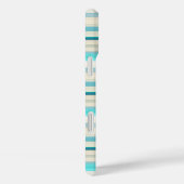 Coques Case-Mate iPhone Jolies rayures aqua blanc (Verso / Droite)