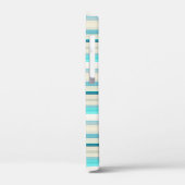 Coques Case-Mate iPhone Jolies rayures aqua blanc (Verso / Gauche)