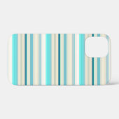 Coques Case-Mate iPhone Jolies rayures aqua blanc (Verso (horizontal))
