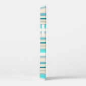 Coques Case-Mate iPhone Jolies rayures aqua blanc (Verso / Droite)