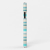 Coques Case-Mate iPhone Jolies rayures aqua blanc (Dos/Droite)