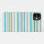 Coques Case-Mate iPhone Jolies rayures aqua blanc (Dos (Horizontal))