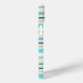 Coques Case-Mate iPhone Jolies rayures aqua blanc (Verso / Droite)